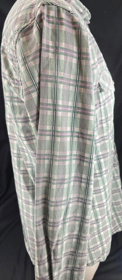 Forge FR Flame Resistant Green LS Collared Pearl Snap Work Shirt Men's XL - Image 4 of 4