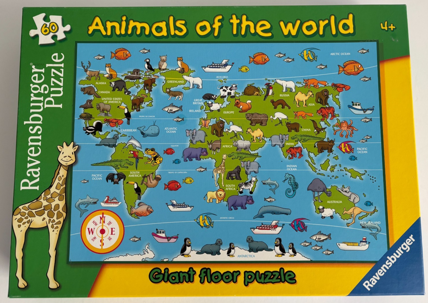 Ravensburger Animals of The World 60 Piece Giant Jigsaw Floor Puzzle