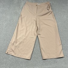 Alvina Wide Leg Pants Nude Pink Womens 46 AU 16 Culottes Trousers Cropped