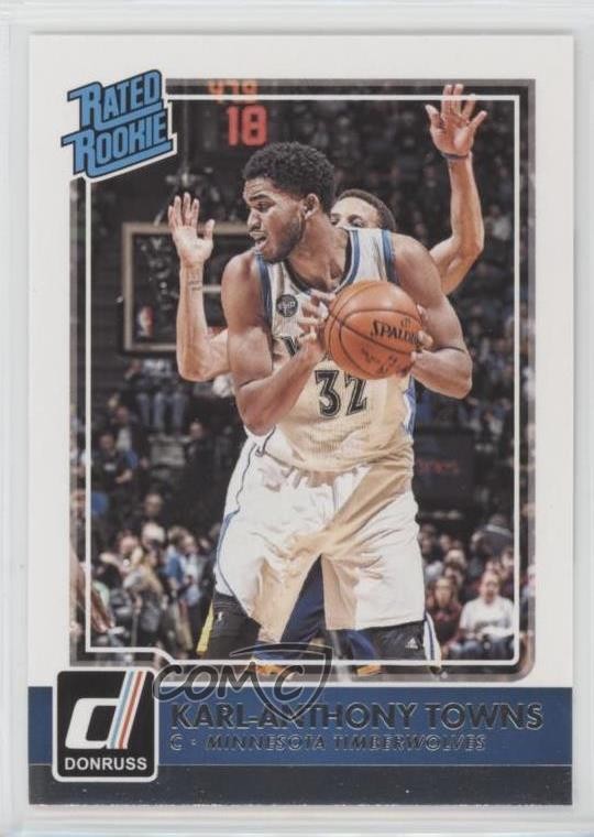 2015-16 Panini Donruss Rated Rookie Karl-Anthony Towns #208 9m2
