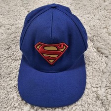Superman DC Comics s16 Snapback Hat Cap Adjustable Embroidered Logo Blue
