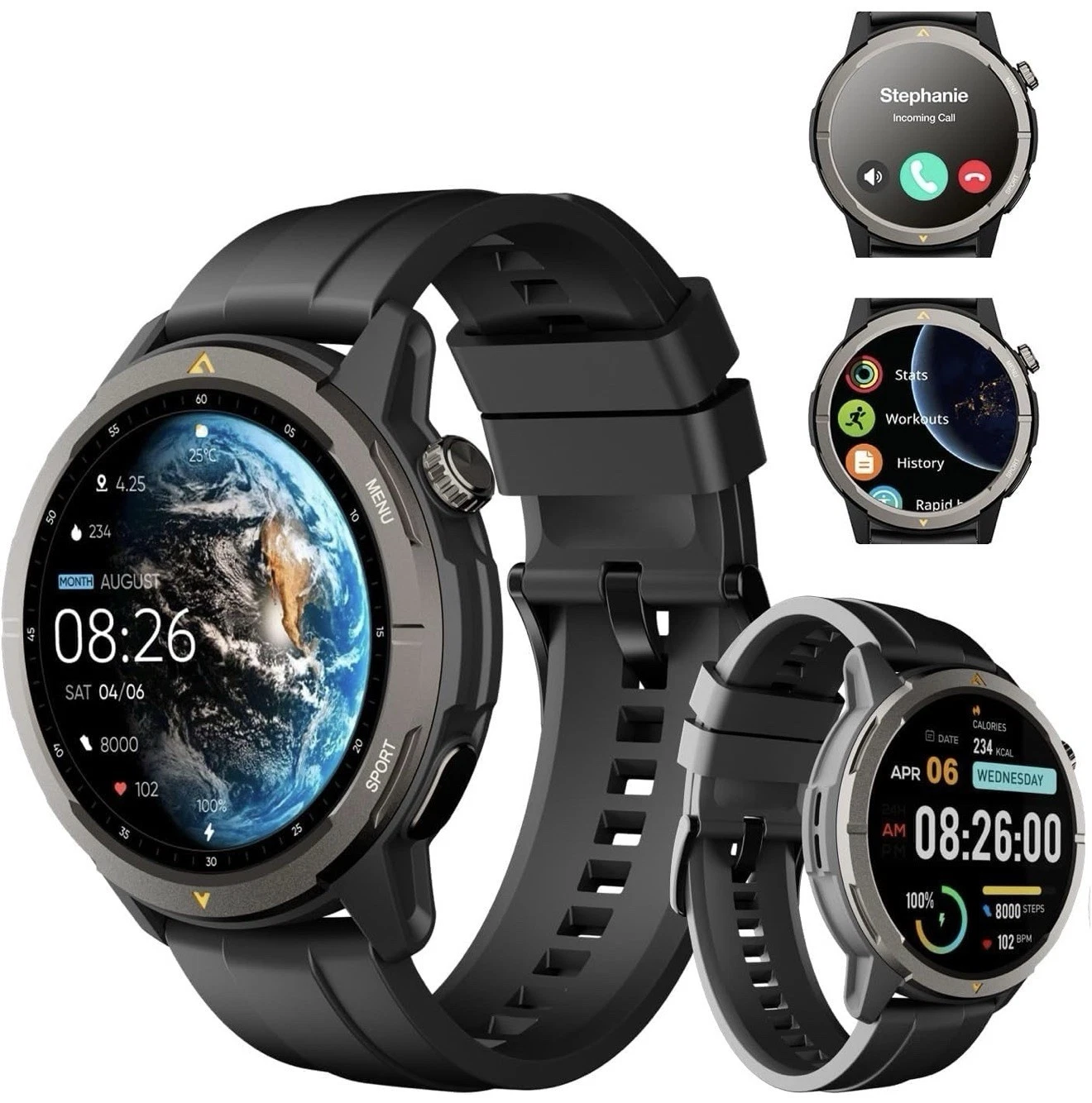 AGM Smart Watch Fitness Tracker Heart Rate Sleep Monitor Android iOS
