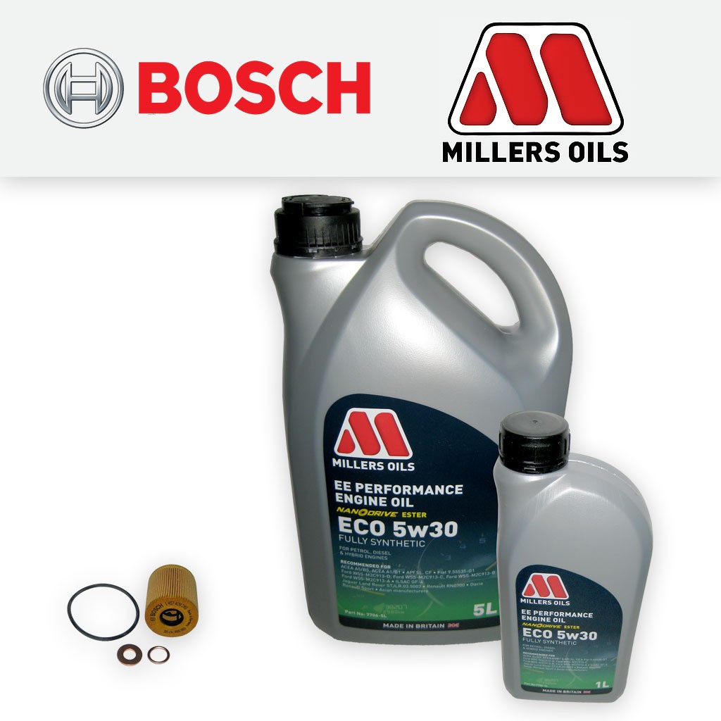 SERVICE KIT for FORD S-MAX 2.0 TDCI OIL FILTER +6L MILLERS NANO OIL (2006-2014)