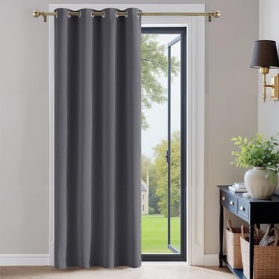 PONY DANCE Blackout Curtain with Eyelet - Grey W 52'' x L 84'' (1 Panels), 