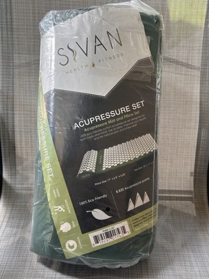 Sivan Back and Neck Pain Relief Acupressure Mat and Pillow Set, Chronic Back,NIB