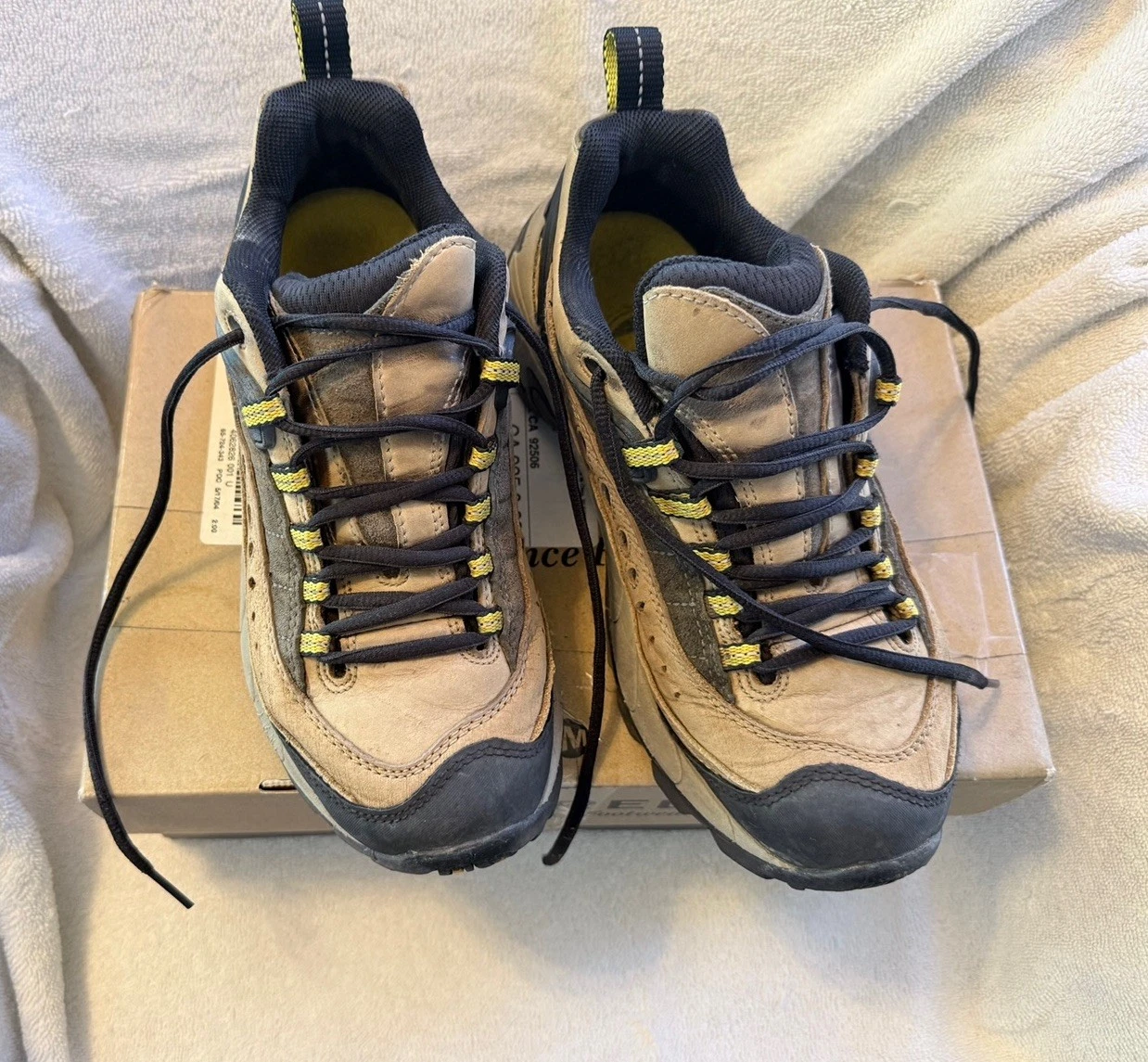 Merrell Womens Reflex Birch Yellow Hiking Trail Walking Shoes Size 7