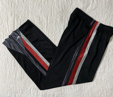 Youth Nike Athletic Track Training Pants, Large 14-16 Zip Ankles, Black