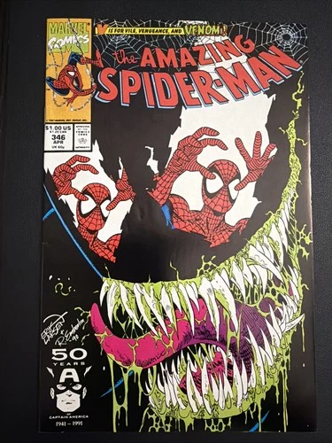 Amazing Spider-Man #346 (Marvel 1991)🔥 Iconic Erik Larsen Venom Cover