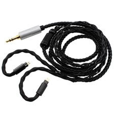 0.78mm 2 Pin IEM Cable 3.5mm Silver Plated Copper Cord In Ear Monitor 1.2m 4ft