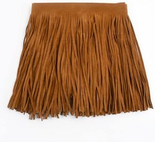 2 Meters 6 Inch Wide Double Faced Velvet Fringe Trim, Leather Suede Tassel Tr...