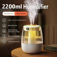 2.2L Humidifiers Ultrasonic Warm & Cool Mist LED Humidifier Top Fill for Bedroom