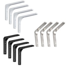 L Shaped Wall Mount Brackets for Bookshelves Desks and Beds