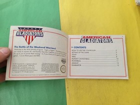 AMERICAN GLADIATORS Nintendo NES Game Original 1991 Manual Booklet **ONLY**
