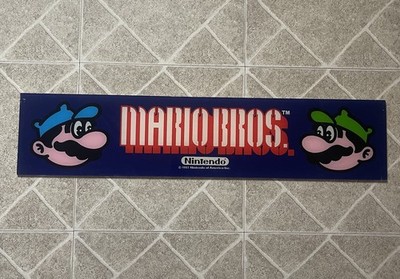 1983 NINTENDO MARIO BROS. BROTHERS ARCADE MARQUEE ORIGINAL RARE