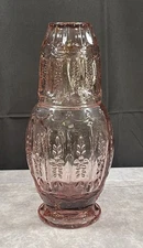 Elle Décor Bedside Water Carafe With Tumbler Vintage Pink