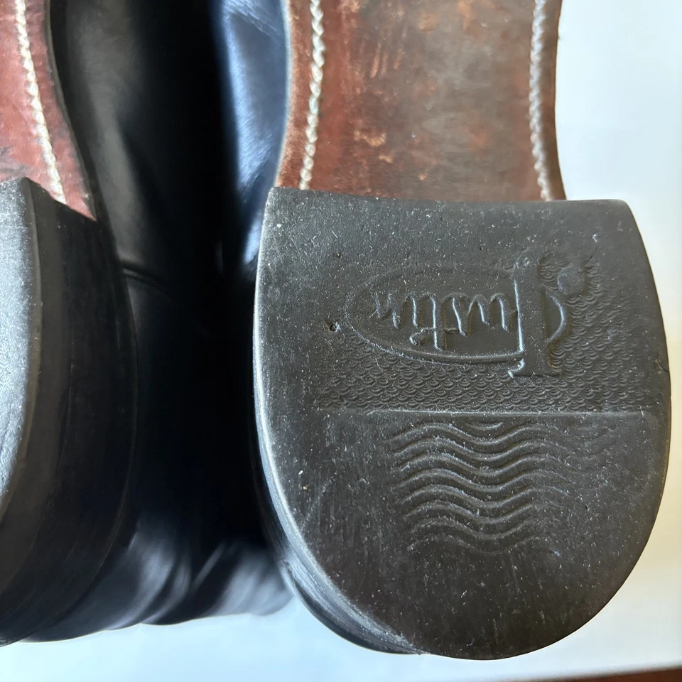 Botas de Vaquero Justin Roper Vintage Para Hombre Cuero Azul Talla 12D Hechas en EE. UU. Estilo 3024 Foto 4 de 4