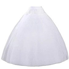 Hoopless Petticoat Crinoline Underskirt Skirt 8 Layers Floor Length Ball Gown