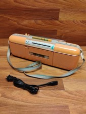Sharp QT-50P Peach Color AM FM Boombox Radio Cassette Stranger Things PLEAS READ