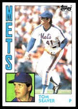 Tom Seaver 1984 Topps #740 New York Mets FREE SHIPPING AutographDen