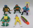 5 Vintage 1990's TMNT Teenage Mutant Ninja Turtles Action Figures Lot April Vtg