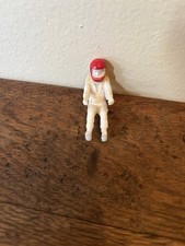 Vintage Slot Car Racer Scalextric  White w Red Helmet 2 At The Bottom