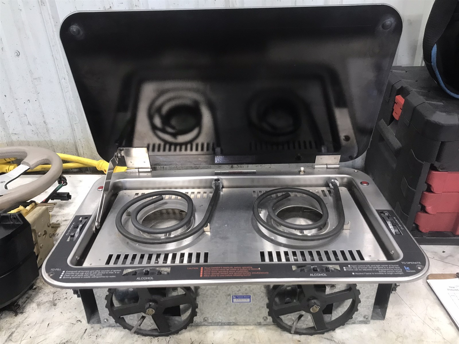 Four Winns 278 Vista Boat Marine RV dual burner alcohol and electric stove range