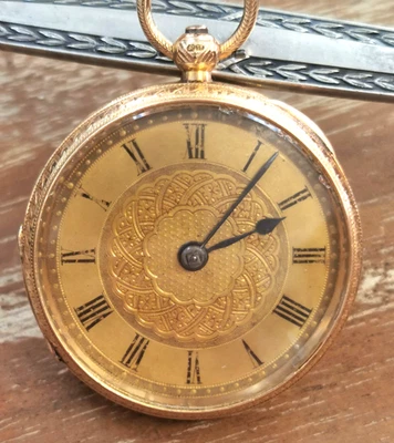 John Sloane Glasgow, Spindel Taschenuhr, 750/18 K . 50 gr. (643) - Bild 1 von 4