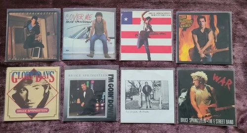 BRUCE SPRINGSTEEN - LOT OF 8 VINYL 45s - ALL w/ PICTURE SLVS - ALL UNPLAYED!