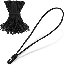 Spanngummi mit Haken 26 cm - Set 100 Stück für Camping Plane Zelt Garten