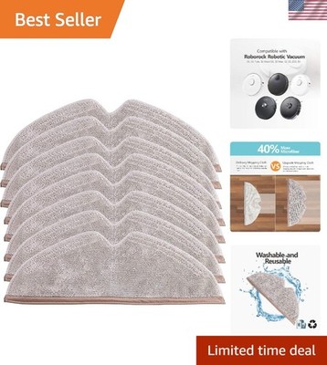 Effortless Cleaning with 8 Microfiber Mop Cloth Pads for Roborock Vacuums