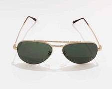 Ray-Ban Sunglasses RB3625 New Aviator Polished Gold Frame Green Lens Unisex 58mm