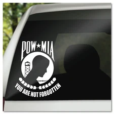 6" POW MIA You Are Not Forgotten Patriotic Vinyl Decal Sticker