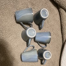 JOSEPH ABBOUD Mediterranean Wave Stoneware Mug Set Blue Gray 6 Dishwasher Safe