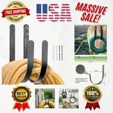 Wall Mount Hose Rack - Durable Metal Holder for Neat Outdoor Spaces, 2 Pack