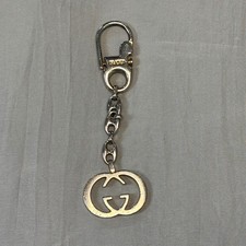 Vintage Gucci Interlocking G Keychain Anchor Link Chain Italy Logo Charm