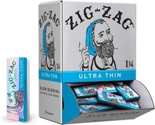 ZIG-ZAG Ultra Thin 1 1/4 Rolling Papers Full Box 48 Booklets  Slow Burn