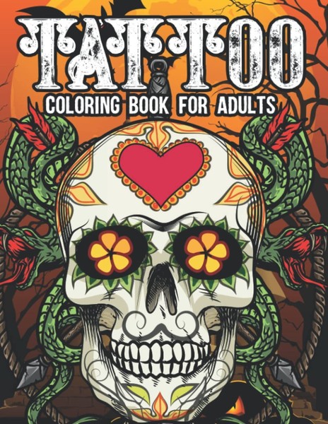 Tattoo Coloring Book: 57 Modern Designs For Stress Relief &-image
