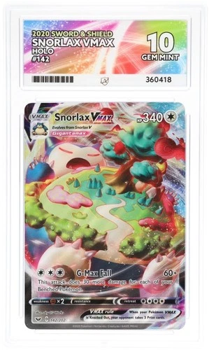 ACE 10 Snorlax VMax Holo 142/202 Sword & Shield Base 2020 Pokemon Card