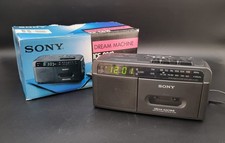 VTG Sony ICF-C610 Dream Machine Dual Alarm Clock Radio Cassette Player TESTED