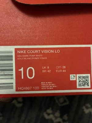 DS/ Nike Court Vision Lo Sneakers Sail/White/Navy Blue