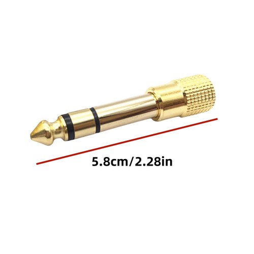 5pcs 1/4in Male to 1/8in Female TRS connector Plug Audio Headphone Adapter - Photo 10/10