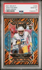2021 Select Joshua Palmer Club Tiger Prizm Rookie RC #266 PSA 10 POP 1! 🔥 Bills