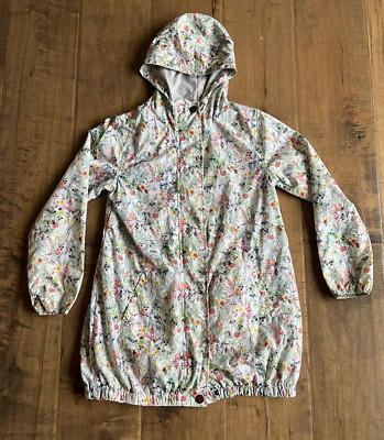 next girls lightweight floral parka SZ 11 yrs