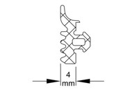 SchüCo Glasanlagedichtung FüR AußEn 4 Mm, 224063 (Ve á 10 Meter)