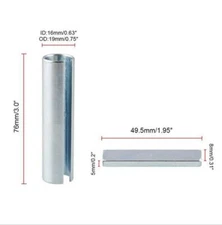 Shaft Adapter Pulley Bore Reducer Sleeve Bushing Sheave & Key 5/8" x 3/4" x 3"