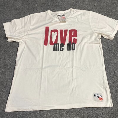 The Beatles T-shirt 2XL White Love Me Do Lee Cooper | eBay
