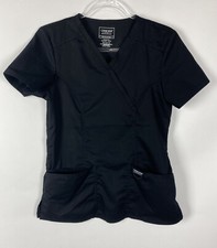 Cherokee Workwear Revolution Scrub Top Women's Size XS Black WW610 Medical Nurse