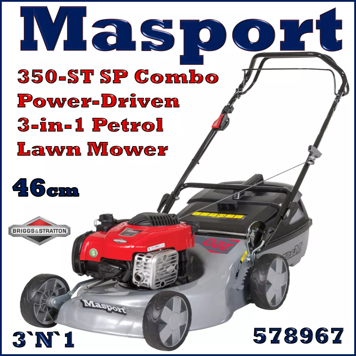 Masport 140cc petrol lawn mower deals