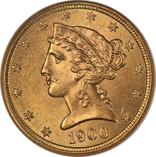 1900-P Liberty Gold $5 NGC MS65 Superb Eye Appeal Strong Strike