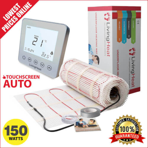 Tapetes de calefacción por suelo radiante 150w/m2 y T5 LCD con pantalla táctil termostato 3 colores - Imagen 8 de 9